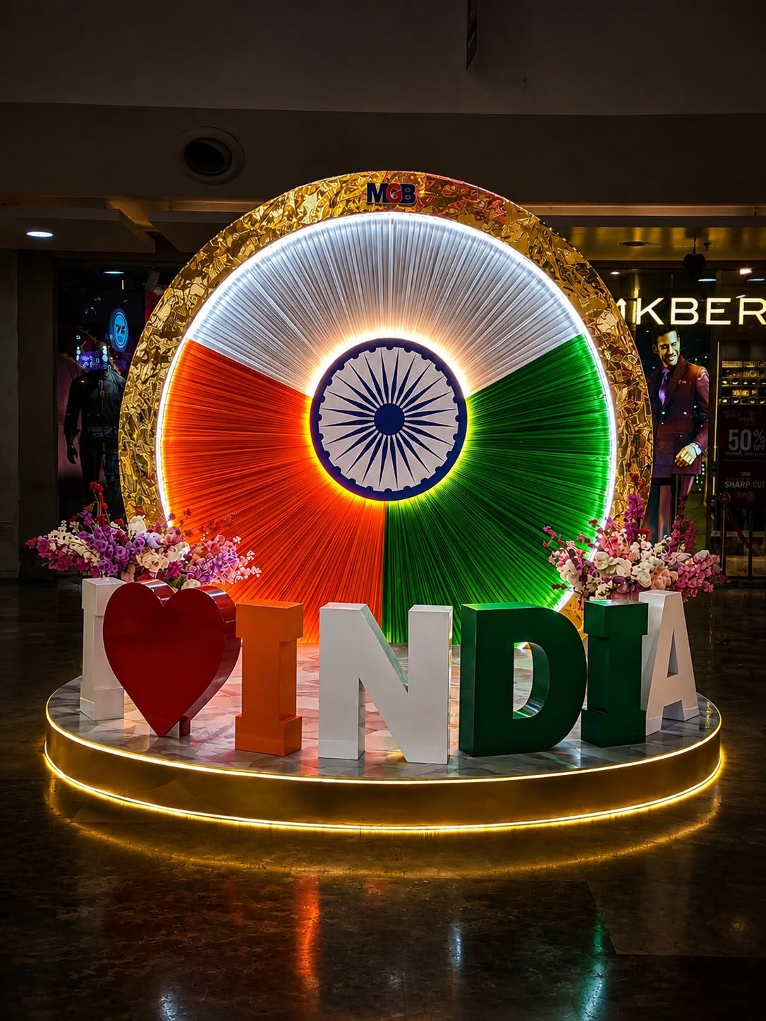 MGB I love india installation